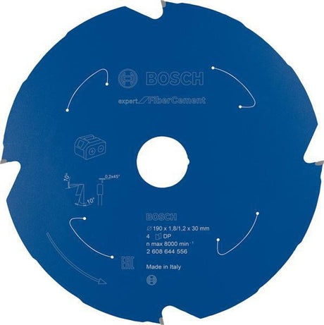 BOSCH Kreissägeblatt Expert for Fibre Cement 165 mm Z4 TCG – Für Zementfaserplatten