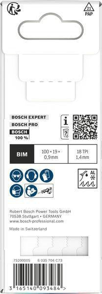 Bosch Säbelsägeblatt S 1122 EF, 225 mm, Bi-Metall, 5 Stück, für Metall und Rohre