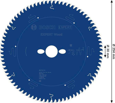 Bosch Kreissägeblatt Expert for Wood AD 254 mm Z54 WZ – für Tischkreissägen