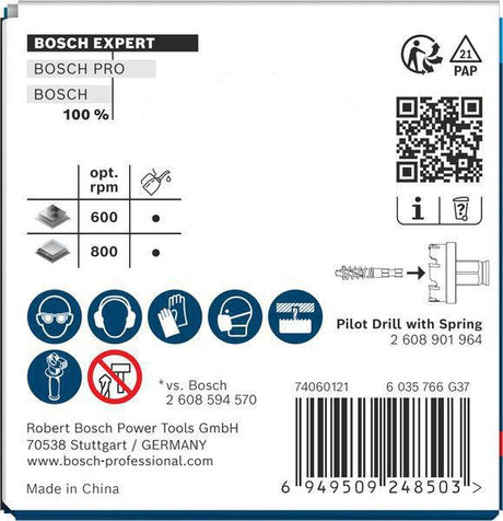 BOSCH Lochsäge EXPERT Sheet Metal D.20mm, Schnitt-T.5mm, Power Change Plus – für Edelstahl und härtesten Stahl