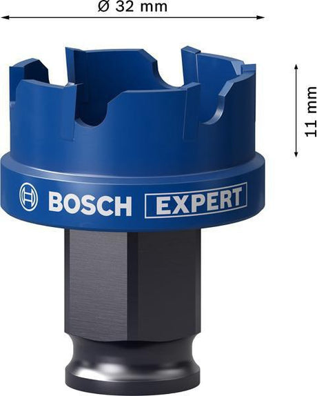 Bosch Lochsäge Expert Sheet Metal 20 mm – Carbide-Zähne für Edelstahl & härtesten Stahl, Power Change Plus
