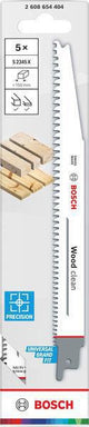 Bosch Säbelsägeblatt S 644 D, 150 mm, HCS, für Holz, Span, MDF und Kunststoff, 5er Pack