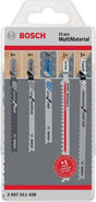 BOSCH Stichsägeblatt-Set JSB Multi-Material 15-teilig für Holz, Metall und Kunststoff