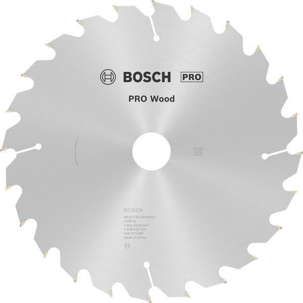 Bosch Kreissägeblatt PRO Wood AD 160 mm Z24 WZ für präzise Holzschnitte