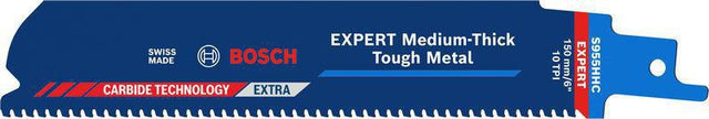 BOSCH Säbelsägeblatt S955HHC Tough Metal 150 mm – Carbide Technology für Medium-Thick Metal