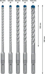 BOSCH Hammerbohrersatz Expert SDS plus-7X 5-teilig für Stahlbeton