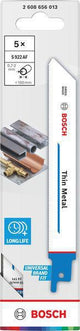Bosch Säbelsägeblatt S 1122 EF, 225 mm, Bi-Metall, 5 Stück, für Metall und Rohre
