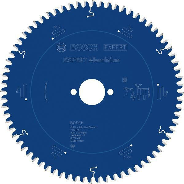 BOSCH Kreissägeblatt EXPERT for Alu.AD 160 mm Z.52 HLTCG für saubere Aluminium-Schnitte
