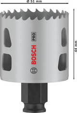 Bosch Lochsäge PRO Multi Material PC Plus 102 mm – HSS mit 8% Kobalt für Stahl und Trockenbau