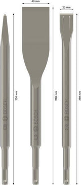 BOSCH Meißel-Set SDS-plus 3-teilig selbstschärfend 250/250/260 mm