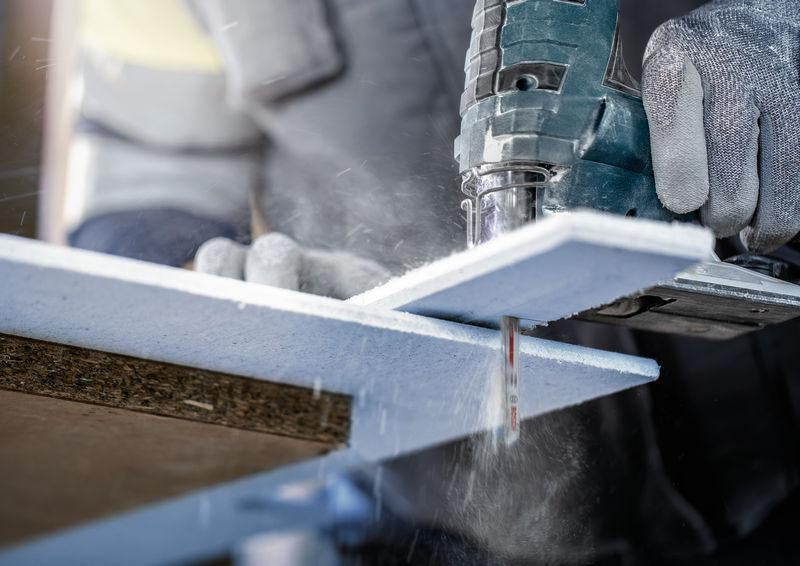 BOSCH Stichsägeblatt Fiber Plaster T 341 HM, 132 mm, Zahnteilung 4,3 mm, 3 Stück pro Karte