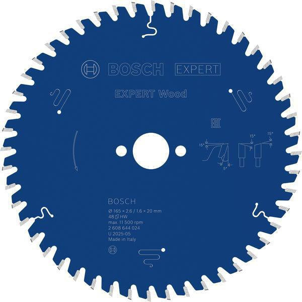 Bosch Kreissägeblatt Expert Wood AD 160 mm Z.24 WZ – Hartmetall-Sägeblatt für Akkusägen
