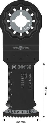 Bosch Tauchsägeblatt AIZ 32 EPC, 32 mm, HCS, Starlock, für Holz, 50 mm Eintauchtiefe