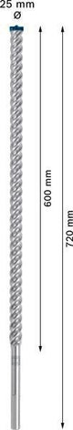 Bosch Hammerbohrer Expert SDS max-8X Ø12 mm, Arbeitslänge 200 mm, Gesamtlänge 340 mm