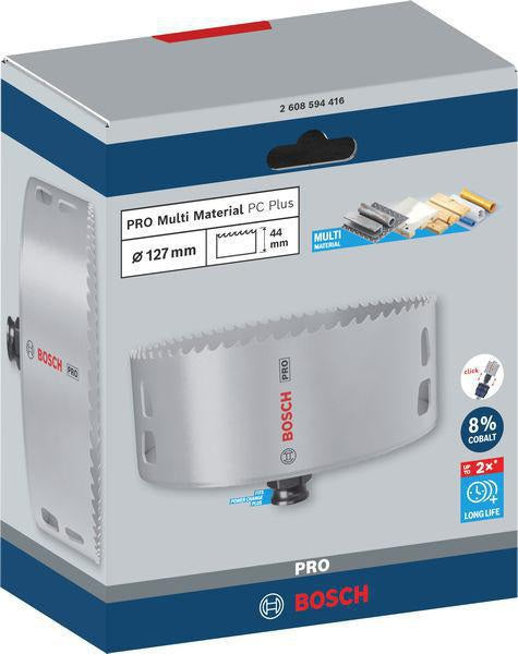 Bosch Lochsäge PRO Multi Material PC Plus 102 mm – HSS mit 8% Kobalt für Stahl und Trockenbau