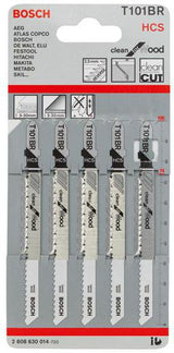 BOSCH Stichsägeblatt T 111 C HCS 100 mm 5 Stück für Holz und Kunststoff