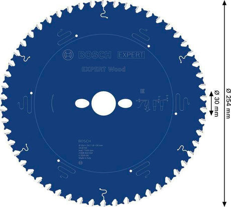 Bosch Kreissägeblatt Expert for Wood AD 254 mm Z54 WZ – für Tischkreissägen