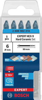 BOSCH Keramikbohrersatz Expert HardCeramic HEX-9 5-tlg. 6 mm Sechskantschaft