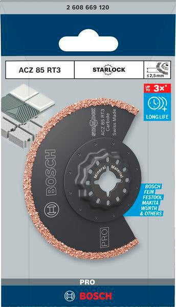 BOSCH Segmentsägeblatt PRO ACZ 85 RT3 Ø 85 mm Schnittbreite 2,5 mm Starlock