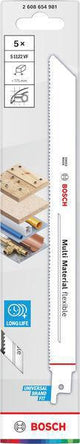 BOSCH Säbelsägeblatt S 611 DF, 150 mm, Bi-Metall, TPI 6, 5 Stück – für Holz und Metall