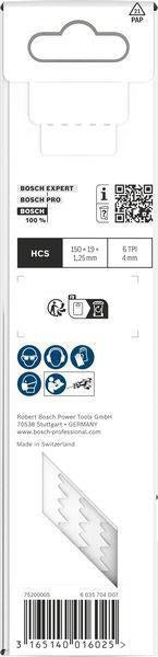 Bosch Säbelsägeblatt S 644 D, 150 mm, HCS, für Holz, Span, MDF und Kunststoff, 5er Pack