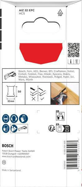 Bosch Tauchsägeblatt AIZ 32 EPC, 32 mm, HCS, Starlock, für Holz, 50 mm Eintauchtiefe