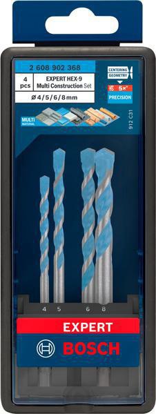 Bosch EXPERT HEX-9 Multi Construction Bohrer-Set 4-teilig Ø 4/5/6/8 mm