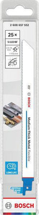 Bosch Säbelsägeblatt S 1122 EF, 225 mm, Bi-Metall, 5 Stück, für Metall und Rohre
