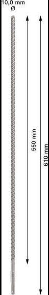 Bosch Hammerbohrer PRO SDS plus-5X, Ø 10,0 mm, Arbeitslänge 100 mm, SDS plus, Vierschneider für Stahlbeton