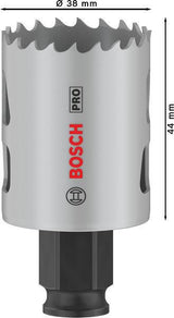 Bosch Lochsäge PRO Multi Material PC Plus 102 mm – HSS mit 8% Kobalt für Stahl und Trockenbau