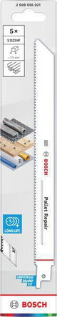 BOSCH Säbelsägeblatt S 611 DF, 150 mm, Bi-Metall, TPI 6, 5 Stück – für Holz und Metall