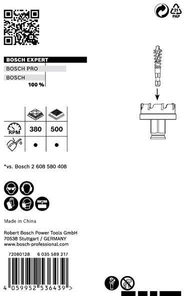 Bosch Lochsäge Expert Sheet Metal 20 mm – Carbide-Zähne für Edelstahl & härtesten Stahl, Power Change Plus