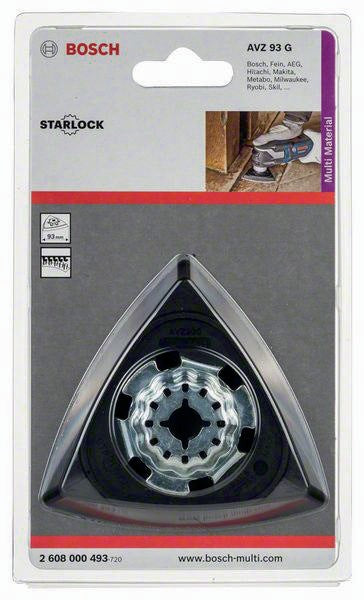BOSCH Schleifplatte AVZ 93 G Dreieck Starlock – Mikro-Klett für schnellen Schleifblattwechsel