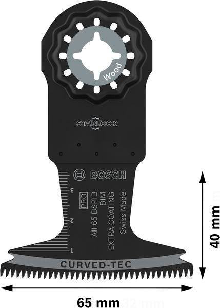 BOSCH Tauchsägeblatt PRO AII 65 BSPIB Starlock – 65 mm für Hartholz und Holzverbundwerkstoffe