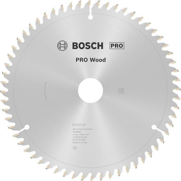 BOSCH Kreissägeblatt PRO Wood AD 216 mm Z48 WZ/N für Kapp- und Gehrungssägen
