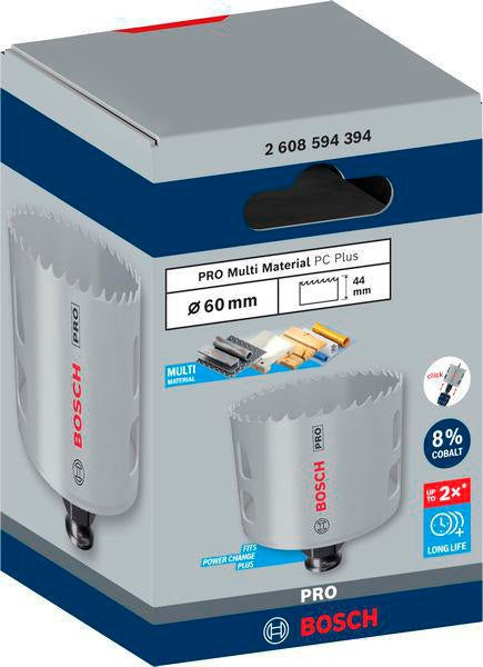 Bosch Lochsäge PRO Multi Material PC Plus 102 mm – HSS mit 8% Kobalt für Stahl und Trockenbau