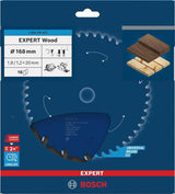 BOSCH Kreissägeblatt EXPERT for Wood AD 168 mm Z.16 WZ – Für saubere Holzschnitte
