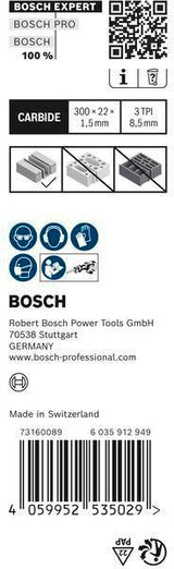 Bosch Säbelsägeblatt Expert Aerated Concrete S-Schaft 225 mm für Porenbeton