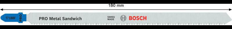 Bosch Stichsägeblatt T 718 BF für Metal-Sandwich, 180 mm, BIM