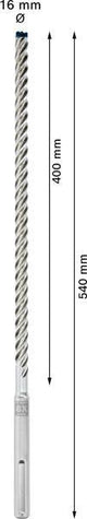 Bosch Hammerbohrer Expert SDS max-8X Ø12 mm, Arbeitslänge 200 mm, Gesamtlänge 340 mm