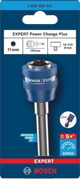 BOSCH EXPERT Power Change Plus Verlängerungsschaft HEX 11 mm (7/16) 150 mm für PC Plus Lochsägen