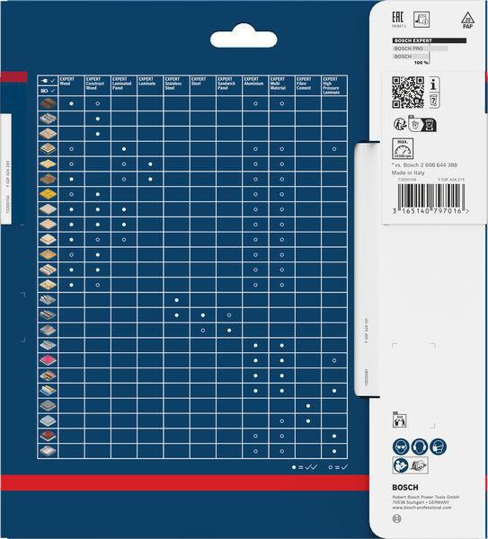 BOSCH Kreissägeblatt Expert for High Pressure Laminate 160 mm Z48 TR-F für saubere Schnitte