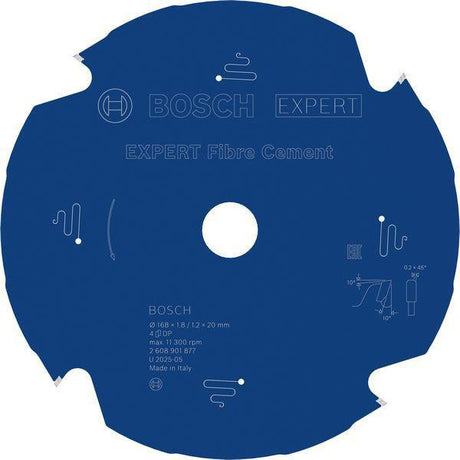 Bosch Kreissägeblatt EXPERT for Fiber Cement 168 mm, 4 Zähne, TCG, Bohrung 20 mm