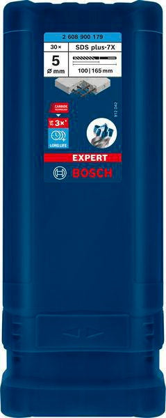 BOSCH Hammerbohrer Expert SDS-7X 5 mm SDS-plus 30 Stück für Stahlbeton