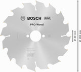 Bosch Kreissägeblatt PRO Wood AD 160 mm Z24 WZ für präzise Holzschnitte