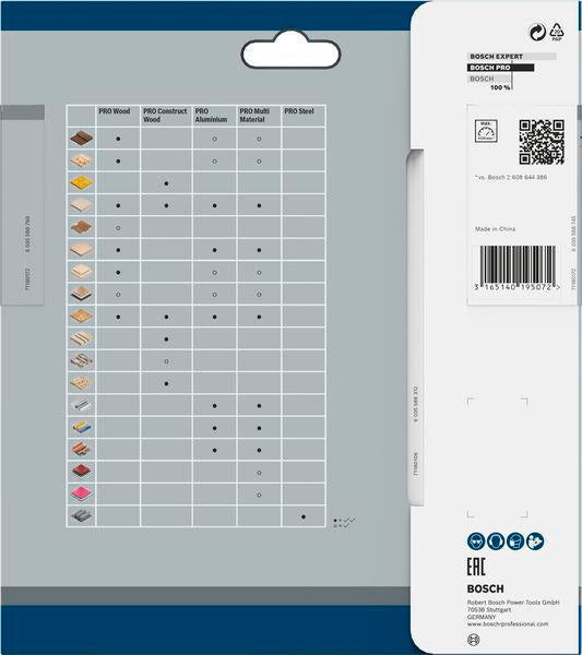 Bosch Kreissägeblatt PRO Wood AD 160 mm Z24 WZ für präzise Holzschnitte