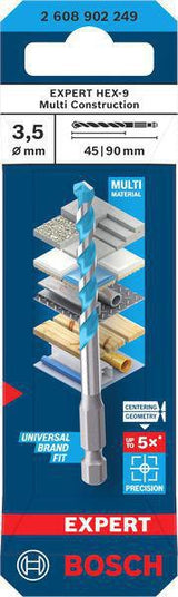 Bosch Steinbohrer Expert MultiConstruction HEX-9 10 mm – Präzise Bohrungen in Stein, Holz und Metall