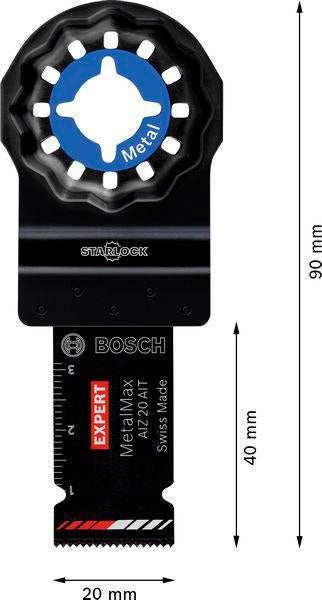 Bosch Tauchsägeblatt AIZ 20 AIT Expert MetalMax – 20 mm, Starlock, für Stahl & Edelstahl