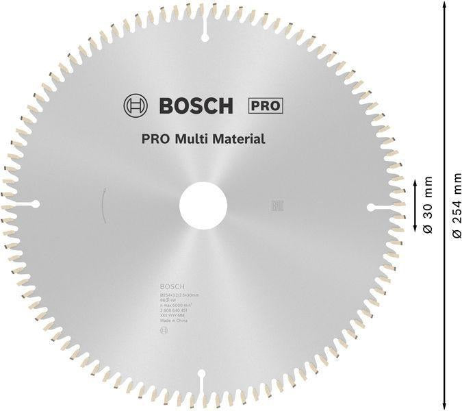 BOSCH Kreissägeblatt 300 mm 96 Zähne HLTCG für Aluminium, Kunststoff und Holz