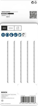 BOSCH Stichsägeblatt T 111 C HCS 100 mm 5 Stück für Holz und Kunststoff